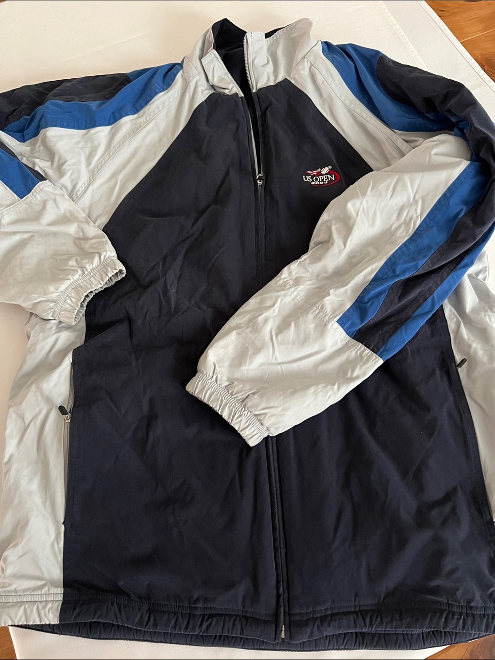 Fila Large 2004 US Open fleece lined zip front Jacket